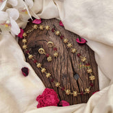 Vriksham Antique Gold Ball With Red Ruby Circle Beaded Neckpiece-G20667